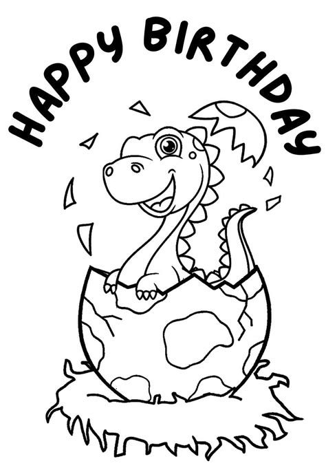 Dinosaur Happy Birthday Coloring Pages Updated The Best Porn Website