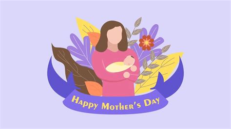 Premium Vector Flat Happy Mother Day Illustration