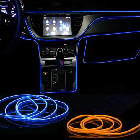 Araba ortam lambası LED Neon soğuk ışık otomatik iç pervazlar atmosfer