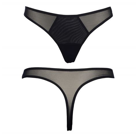 Black Mesh Thong Flash You And Me Lingerie
