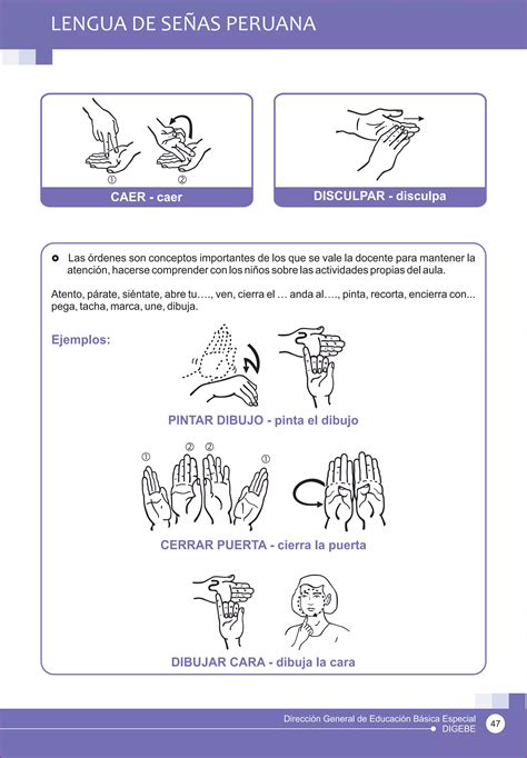 Lengua De Se As Peruana Gu A Para El Aprendizaje De La Lengua De Se As