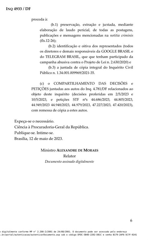 Rodrigo Chemim on Twitter essa instauração de inquérito contra os