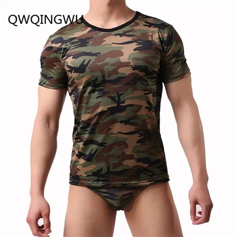 Camisetas Con Estampado De Camuflaje Para Hombre Ropa Interior De