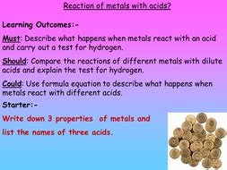 Metals and acids | Teaching Resources