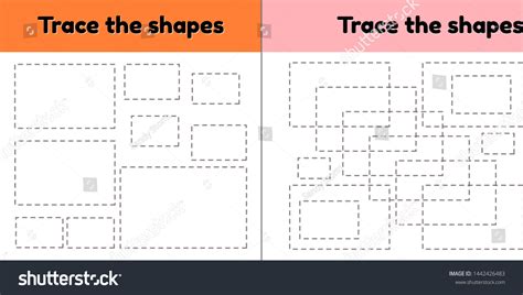 Illustration Educational Tracing Worksheet Kids Kindergarten Stock ... 