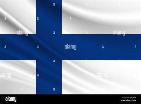 Bandera De Finlandia Textura De La Tela De La Bandera De Finlandia