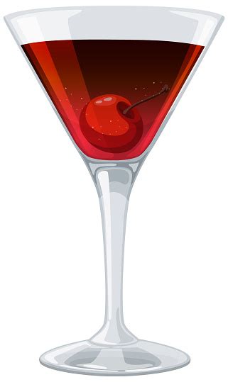 Ilustrasi Vektor Koktail Dalam Gelas Martini Ilustrasi Stok Unduh Gambar Sekarang Alkohol