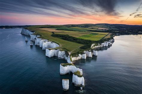 Old Harry Rocks Aerial Dorset Landscape Photography James Grant