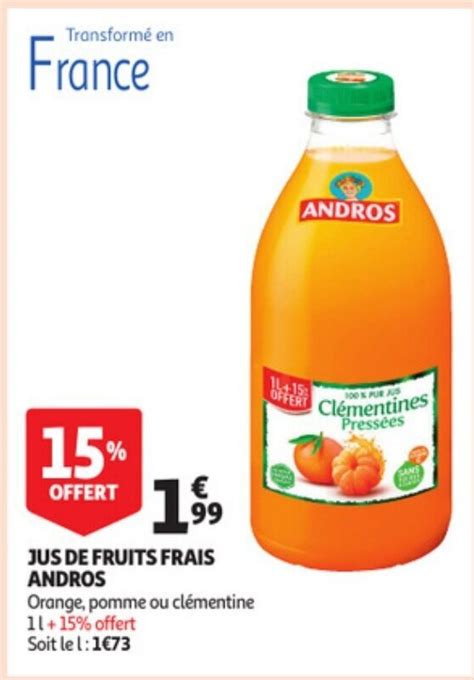 Andros Jus De Fruits Frais L Promotie Bij Auchan