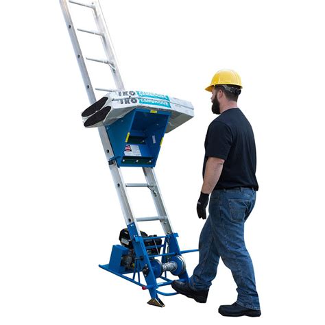 Electric Ladder Lifts 500 Pound Loads By Itself Woodworking Network