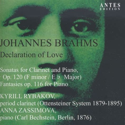 Johannes Brahms Sonaten für Klarinette Klavier op 120 Nr 1 2 CD