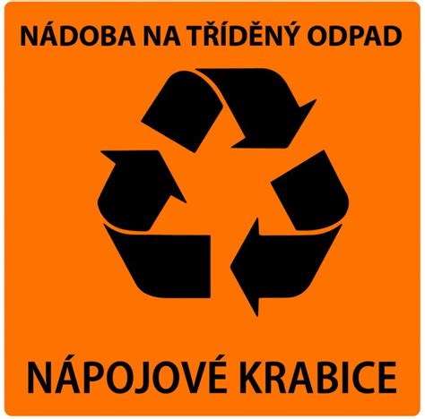 Jmenovky eshop cz Piktogram nádoba na tříděný odpad nápojové krabice