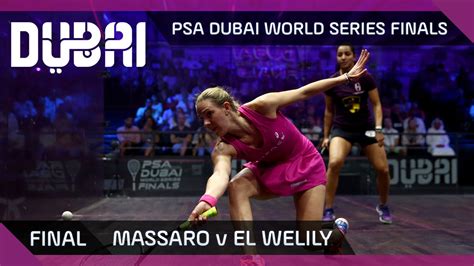 Squash Massaro V El Welily Psa Dubai World Series Finals Women S