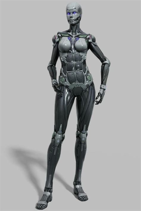 D Asset Cyborg Female Rigged Cgtrader