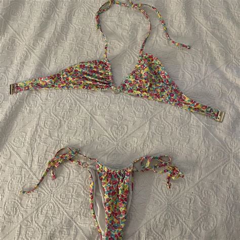 GLASSONS FLORAL BIKINI SET SIZE 6 Cutest Set Like Depop