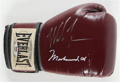 Mike Tyson Signed Vintage Everlast Muhammad Ali Model Burgundy Glove In