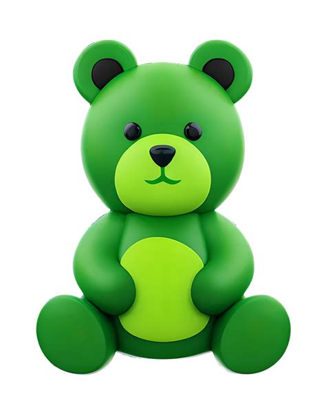 3d Illustration Green Teddy Bear 45829180 Png