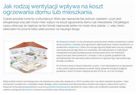 Jak rodzaj wentylacji wpływa na koszt ogrzewania domu lub mieszkania