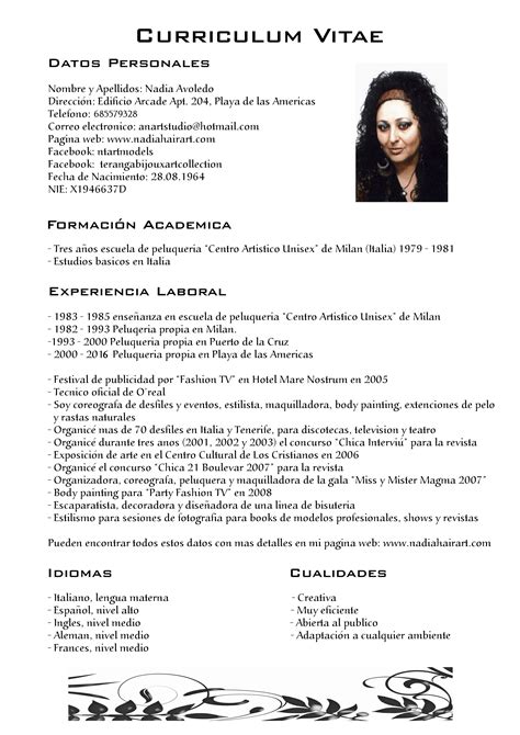 21 Awesome Plantilla De Curriculum Vitae En Ingles