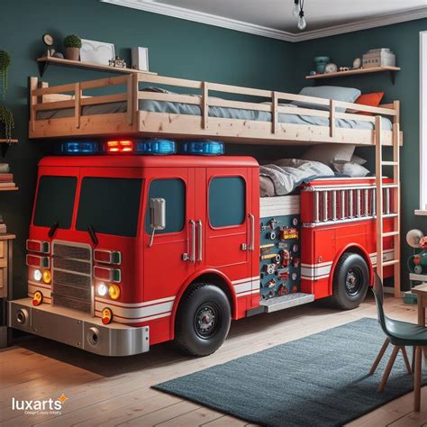 Childs Fire Truck Bed Building A Sleep Haven With Playful Firefighter