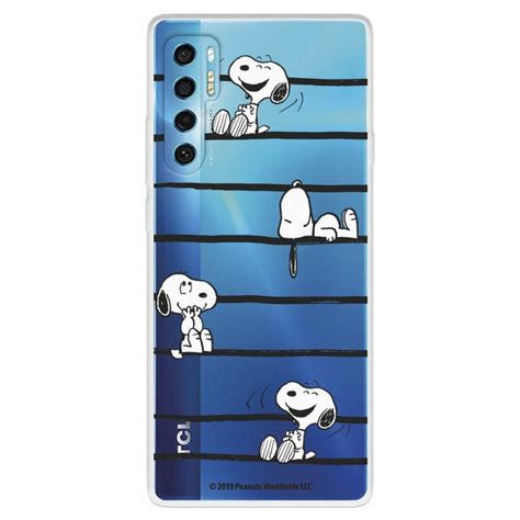 Estojo Oficial Peanuts Snoopy Stripes Tcl 20 Pro 5G Snoopy