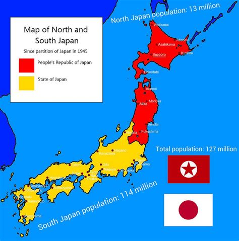 Alternate History Is Divided Japan Between North Japan And South Japan