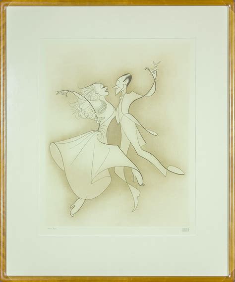 Albert Al Hirschfeld Hepburn And Bogart Original Etching By Al Hirschfeld Hand Signed And