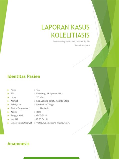 Laporan Kasus Kolelitiasis Pdf Pdf