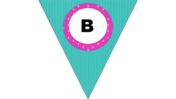 Alphabet Pennant Banner to print for displays by Literacy Class