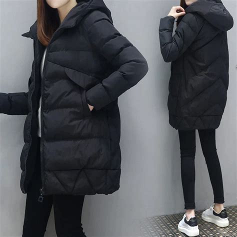 Frauen Mode Lange Parkas Winter Unten Baumwolle Jacke Mantel Dame