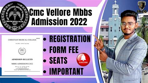 Cmc Vellore Mbbs Admission Registration Fees Seat Youtube