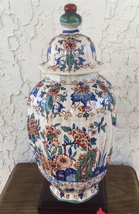 S Old Delft Ginger Jar Vase Delfts Blauw Chinois Etsy