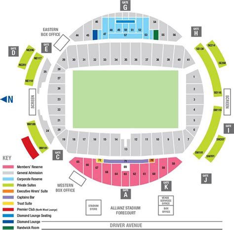 Allianz stadium map - Allianz stadium seating map (Australia)