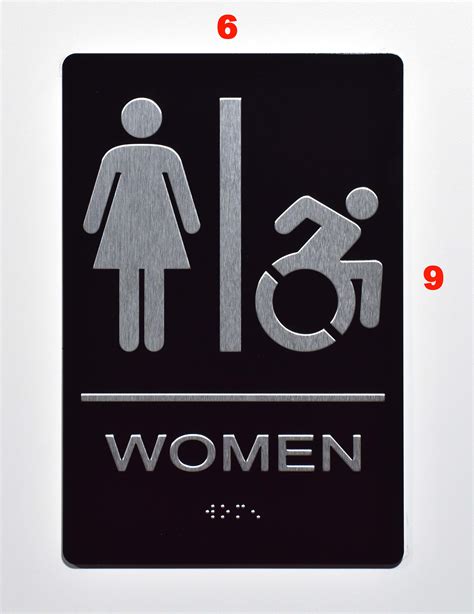 Women Accessible Restroom Sign Ada Sign The Sensation Line Hpd