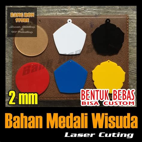 Jual Medali Wisuda Polos Bahan Medali Gordon Akrilik Warna 2mm