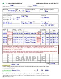 Vendor Claim Form Sample Ilife Financial Management Services