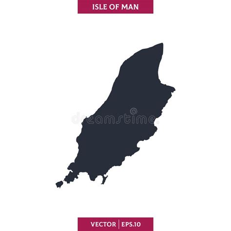 Isle Of Man Map High Detailed Map Vector In White Background Stock