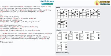 Chord Gi T L I Trang Tab Song Lyric Sheet Guitar Ukulele