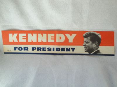 Kennedy For President Bumper Sticker Antique Price Guide