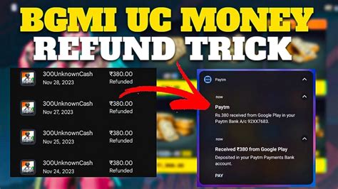 Bgmi Uc Money Refund Tricks After Update Live Proof Youtube