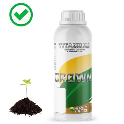 Adubo Fertilizante Hidroponia 5 LT Titanium Grown Fertil Solo Rico