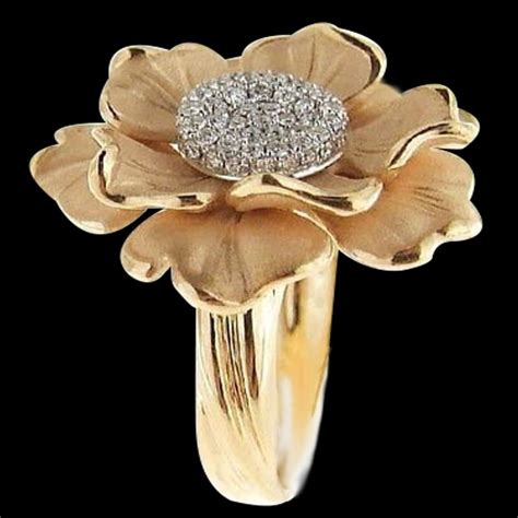 Milangirl bague de fiançailles pour femmes anneau de luxe fleur