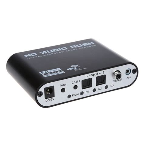 Audio Rush Digital Sound Decoder Converter Optical Spdif Coaxial