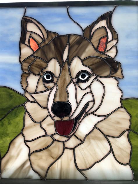 Custom Stained Glass Dog Portrait - Etsy