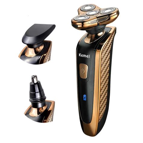 2016 Golden Original Kemei Shaver Mens Electric Shaver Rechargeable For