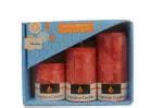 Buy Auradecor Rose Paraffin Wax Fragrance Pillar Candle Pack Of