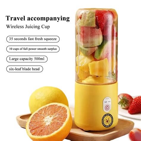 M Langeur Portable De Jus De Fruits Frais Rechargeable Par Usb