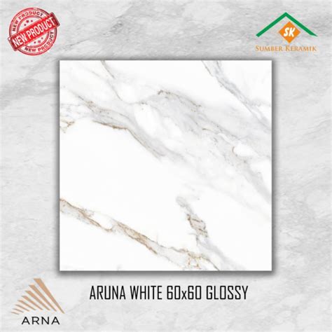 Jual Granite Lantai X Aruna White Glossy Arna Shopee Indonesia