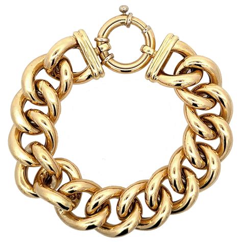 Pulseira Maxi Grumet Em Ouro Amarelo