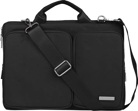 Probus Unisex Adult Canvas Dual Pocket Laptop Sleeve Messenger Bag Organizer Compatible With